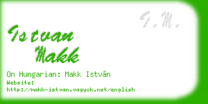 istvan makk business card